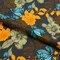 1 Yard Retro Flowers Printed Spandex Fabric for Swimwear Activewear and Dancewear 58 60 inch Width